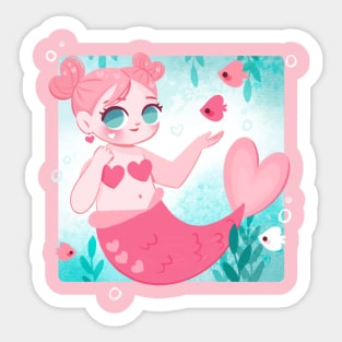 Heart Mermaid Sticker